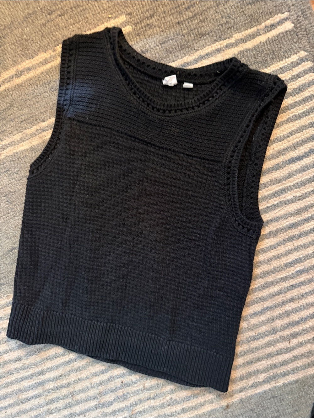 GAP Black Knit Sleeveless Tank